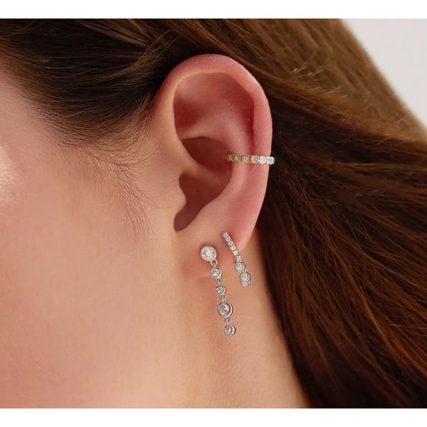 Sterling Silver Trio-Drop Huggie Hoop Earrings By Ania Haie Image 2 Orin Jewelers Northville, MI