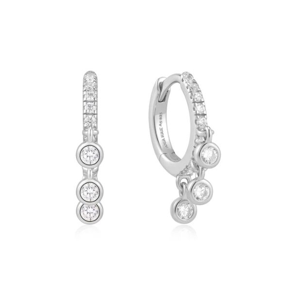 Sterling Silver Trio-Drop Huggie Hoop Earrings By Ania Haie Orin Jewelers Northville, MI