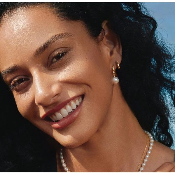 Sterling Silver Gold Plated Sparkle Twisted Huggie Hoop Earrings By Ania Haie Image 2 Orin Jewelers Northville, MI