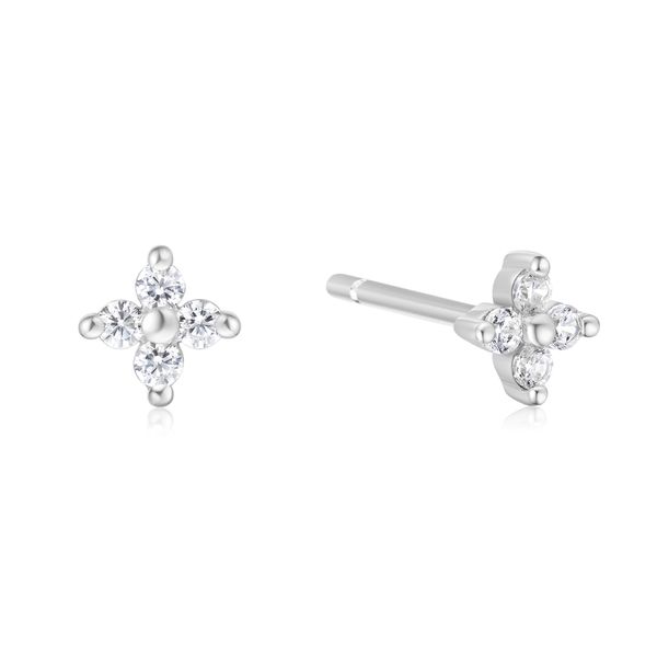 Sterling Silver Four-Petal Stud Earrings Orin Jewelers Northville, MI