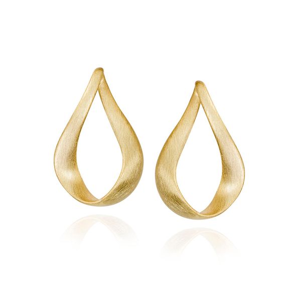 Sterling Silver Gold Vermeil Inverted V Earrings By Jorge Revilla Orin Jewelers Northville, MI