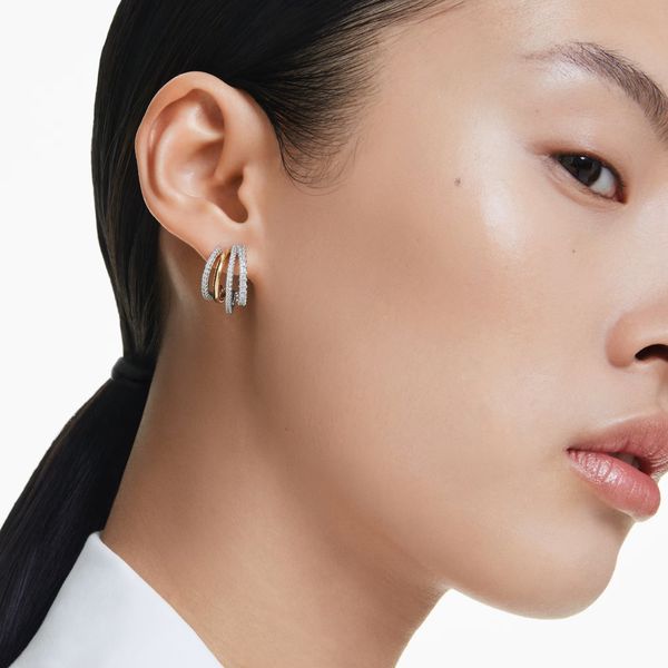 Swarovski Hyperbola Hoop Earrings Image 2 Orin Jewelers Northville, MI