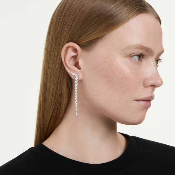 Swarovski Mesmera Earrings - Marquise Cut, White Image 2 Orin Jewelers Northville, MI