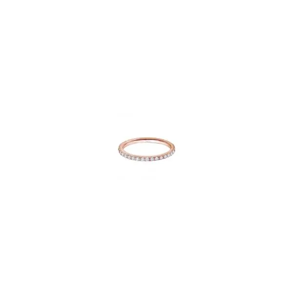 Lady's Sterling Silver W/RosÃ© Plating CZ Thin Eternity Band Orin Jewelers Northville, MI