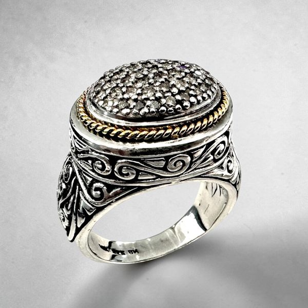 EFFY Sterling Silver & 18K Diamond Ring Orin Jewelers Northville, MI