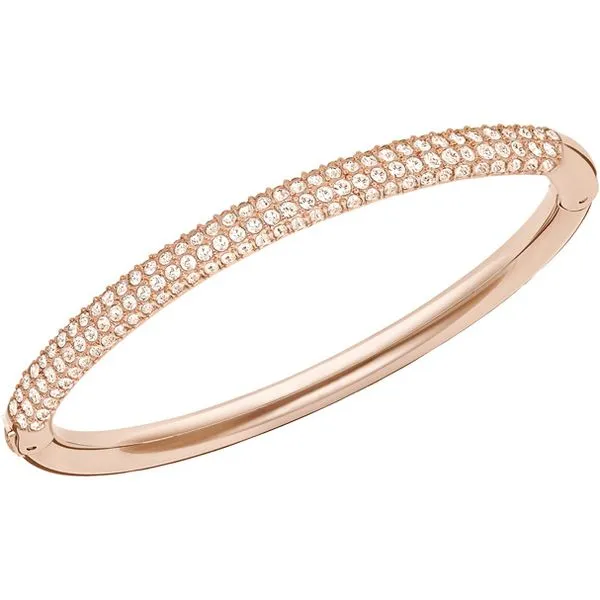 Swarovski Stone Mini Bangle, White, Rose Gold Plating Orin Jewelers Northville, MI