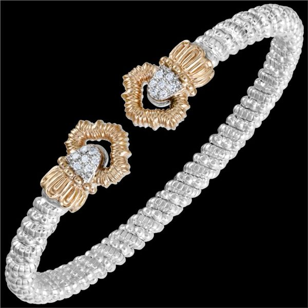 Sterling Silver & 14 Karat Rose Gold 4mm Bracelet by ALWAND VAHAN With 14 Orin Jewelers Northville, MI