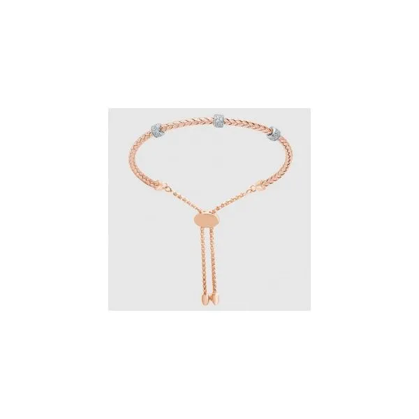 Sterling Silver & Rose Gold Plated Bracelet With CZs Orin Jewelers Northville, MI
