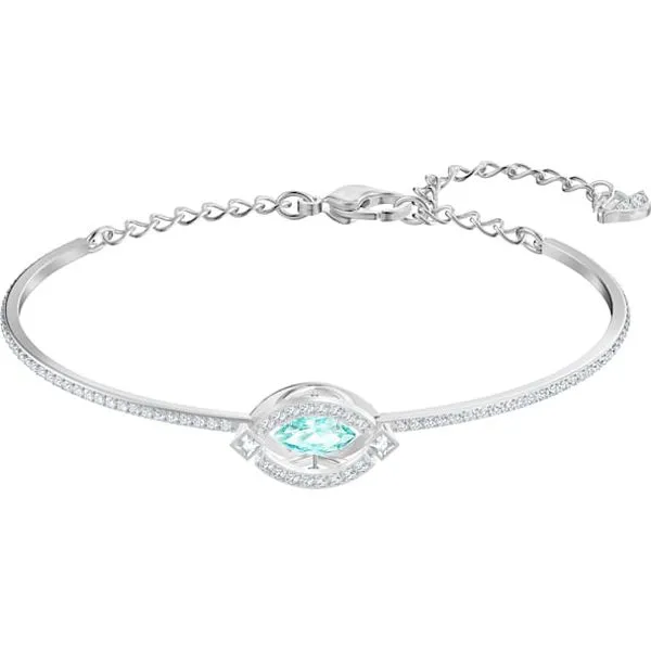 Swarovski Sparkling Dance Bangle, Green Orin Jewelers Northville, MI