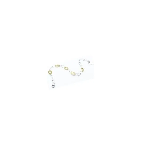 Sterling Silver And Yellow Gold Plated Oval Delight Bracelet Orin Jewelers Northville, MI