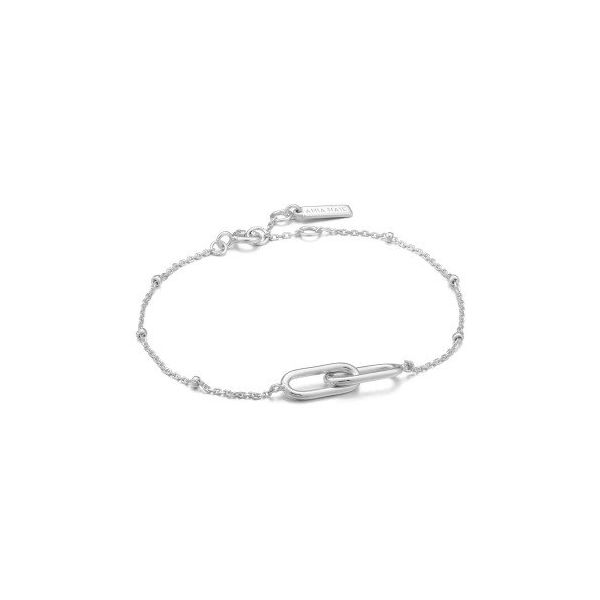 Sterling Silver Beaded Chain Link Bracelet by Ania Haie Orin Jewelers Northville, MI