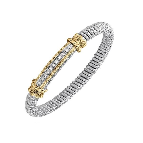 Sterling Silver & 14k Gold Bracelet With 11 Diamonds Orin Jewelers Northville, MI