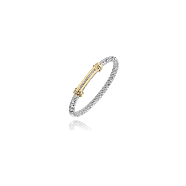 Sterling Silver & 14k Yellow Gold Bracelet With 9 Diamonds Orin Jewelers Northville, MI