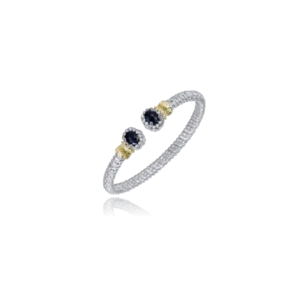Sterling Silver & 14k Yellow Gold Onyx & Diamond Bracelet Orin Jewelers Northville, MI