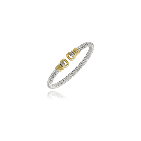 Sterling Silver & 14 Karat Yellow Gold Bracelet With 10 Diamonds Orin Jewelers Northville, MI