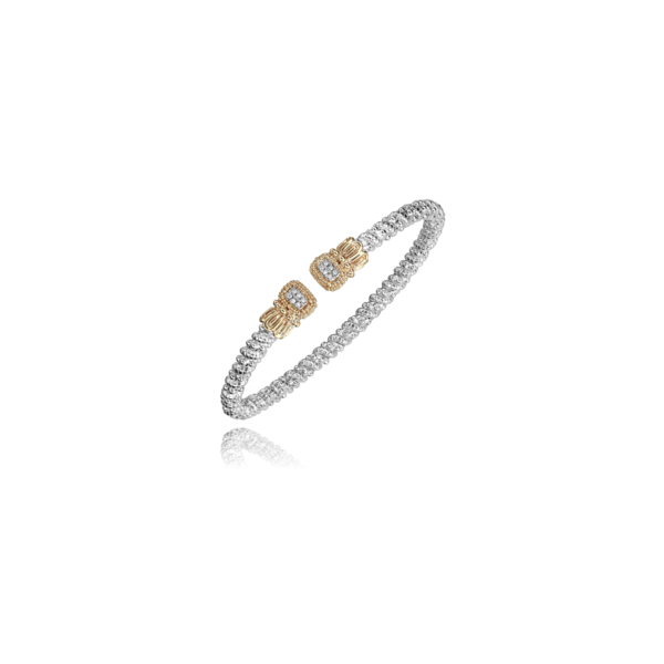 Sterling Silver & 14k Yellow Gold Bracelet With 6 Diamonds Orin Jewelers Northville, MI