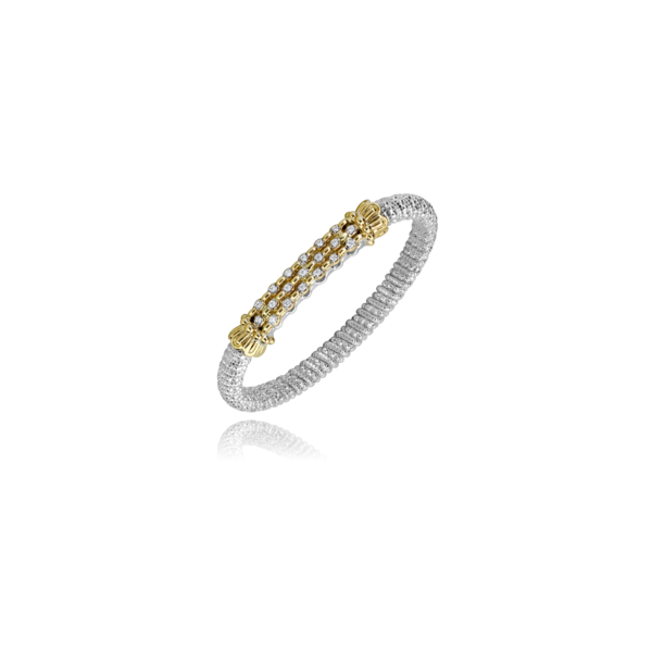 Sterling Silver & 14kYellow Gold Bracelet With 19 Diamonds Orin Jewelers Northville, MI