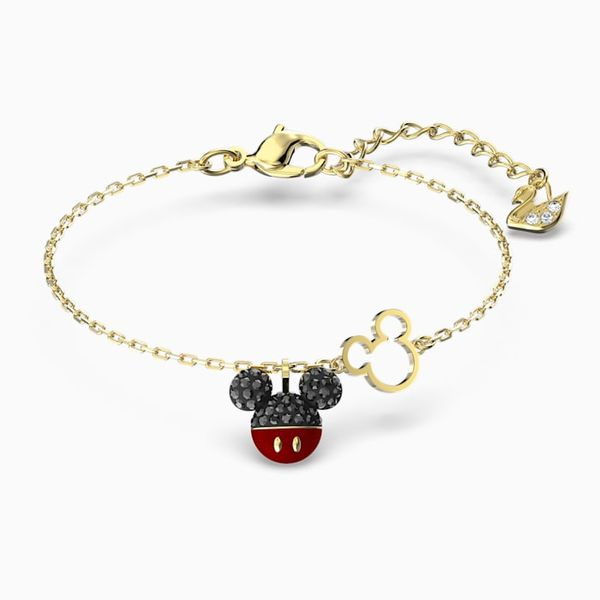 Swarovski Mickey Bracelet, Black, Gold-Tone Plated Orin Jewelers Northville, MI