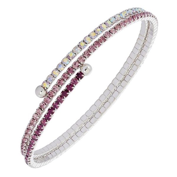 Gradient Tones Crystal Bracelet, 2 Row White Orin Jewelers Northville, MI