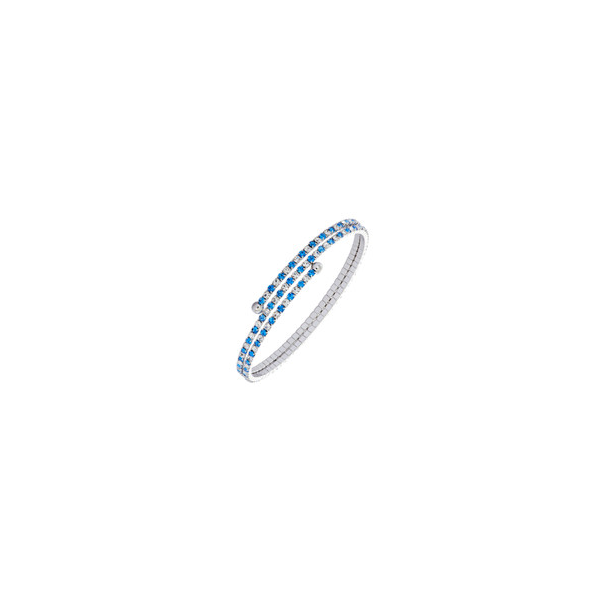 Blue & White Crystal Bracelet, 2 Row White Orin Jewelers Northville, MI