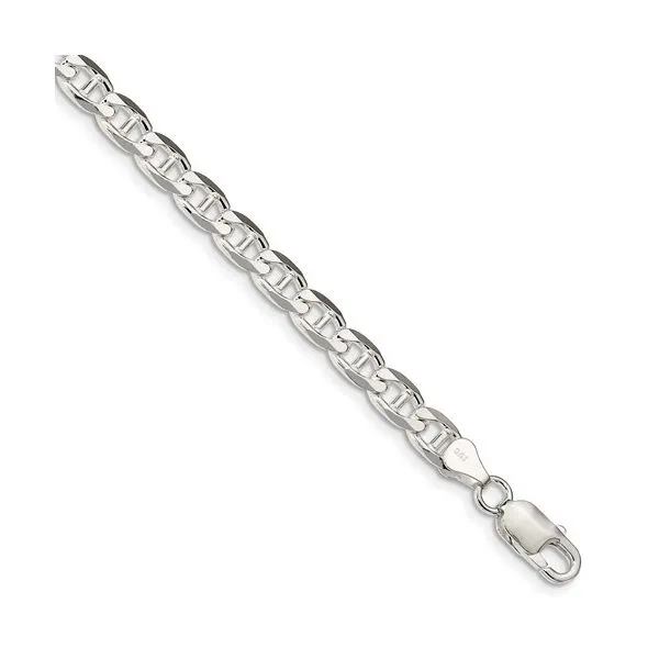 Sterling Silver Flat Anchor Chain, 8