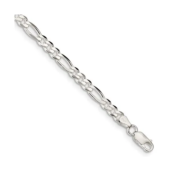 Sterling Silver Figaro Bracelet, Length 8