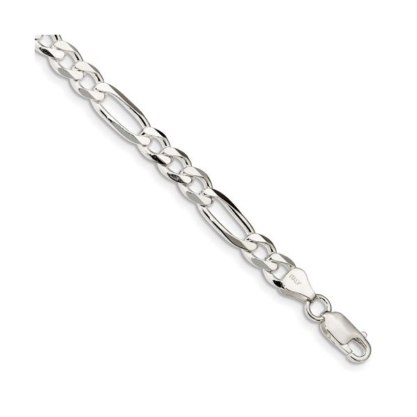 Sterling Silver Figaro Bracelet, 8