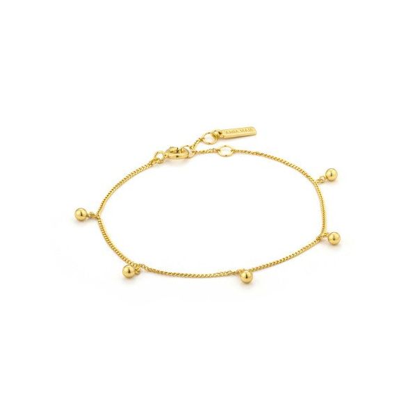 Sterling Silver Gold Plated Orbit Drop Balls Bracelet By Ania Haie Orin Jewelers Northville, MI