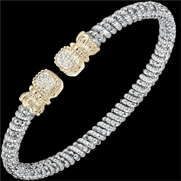 Sterling Silver & 14K Yellow Gold Bracelet With 14 Diamonds Orin Jewelers Northville, MI