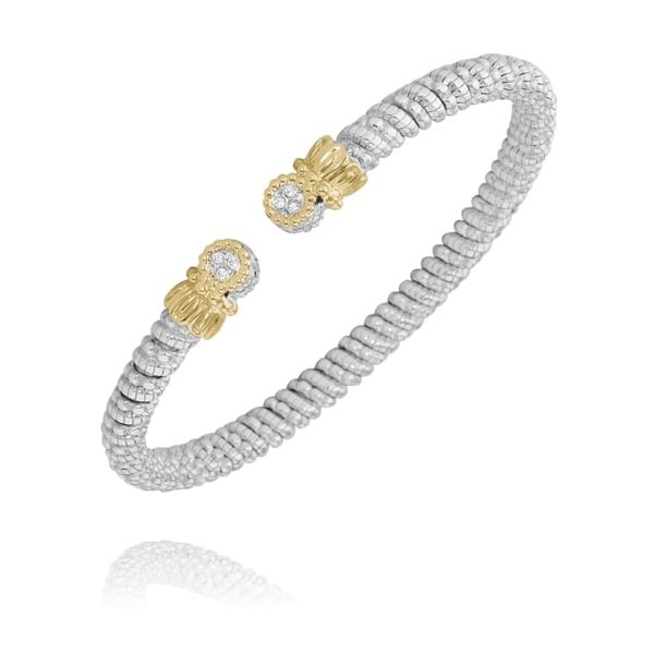 Sterling Silver & 14k Yellow Gold Bracelet With 6 Diamonds Orin Jewelers Northville, MI