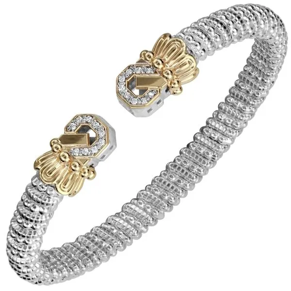 Sterling Silver & 14k Yellow Gold Bracelet With 18 Diamonds Orin Jewelers Northville, MI