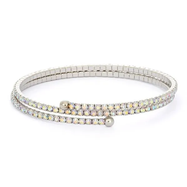 Gradient Tones Crystal Bracelet, 2 Row White Orin Jewelers Northville, MI