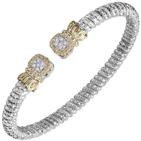 Sterling Silver & 14K Yellow Gold Bracelet With 14 Diamonds Orin Jewelers Northville, MI