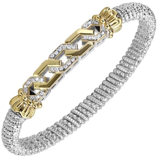 Sterling Silver & 14k Yellow Gold Bracelet With 26 Diamonds Orin Jewelers Northville, MI