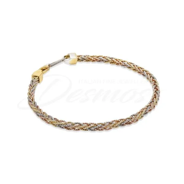Sterling Silver Tri-Color Twist Bracelet Orin Jewelers Northville, MI
