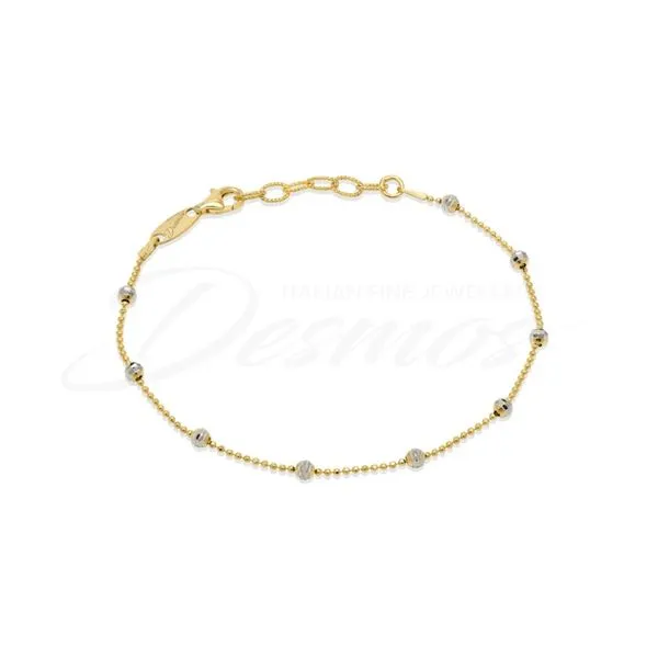 Sterling Silver Gold Plated Bracelet With Beads Orin Jewelers Northville, MI