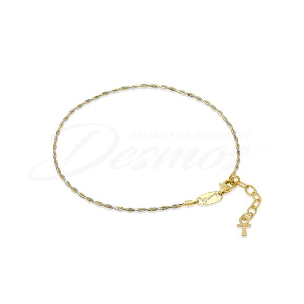Sterling Silver & Gold Plated Twist Anklet Orin Jewelers Northville, MI