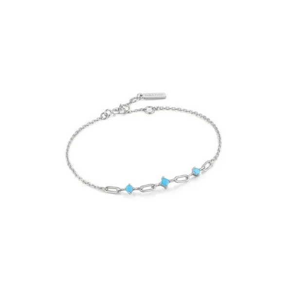 Sterling Silver Turquoise Link Bracelet By Ania Haie Orin Jewelers Northville, MI