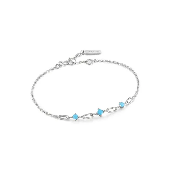 Sterling Silver Turquoise Link Bracelet By Ania Haie Orin Jewelers Northville, MI