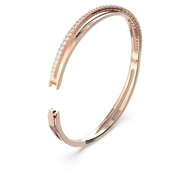 Swarovski Twist Bracelet, Rose-Tone Plated Image 2 Orin Jewelers Northville, MI