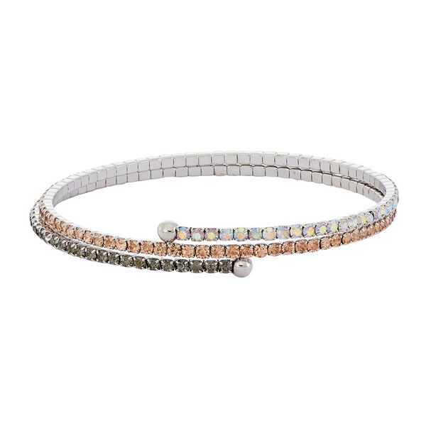 Gradient Tones Crystal Bracelet, 2 Row White Orin Jewelers Northville, MI