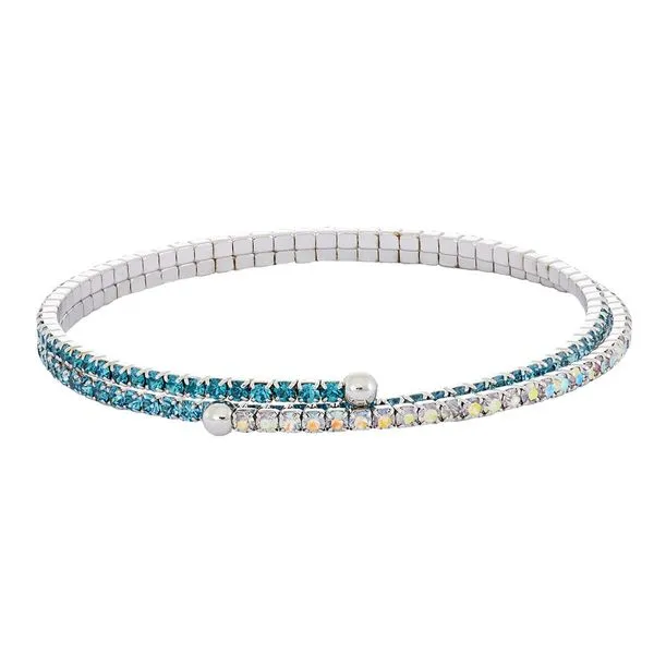 Gradient Tones Crystal Bracelet, 2 Row White Orin Jewelers Northville, MI
