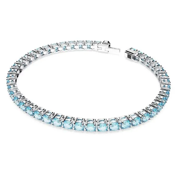 Swarovski Matrix Tennis Bracelet, Blue Image 2 Orin Jewelers Northville, MI