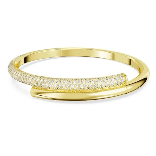 Swarovski Dextera Bangle, White, Gold-Tone Plated Orin Jewelers Northville, MI