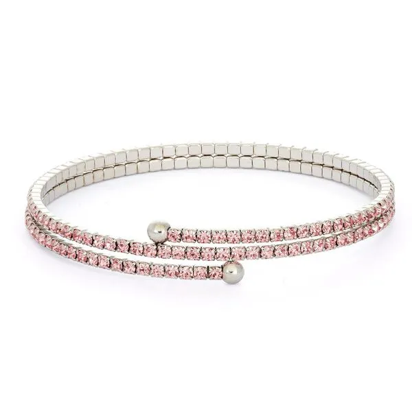 Light Rose Crystal Bracelet, 2 Row White Orin Jewelers Northville, MI