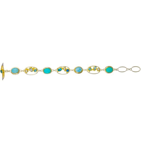 Sterling Silver and 22K Gold Vermeil Bracelet with Multiple Gemstones Orin Jewelers Northville, MI