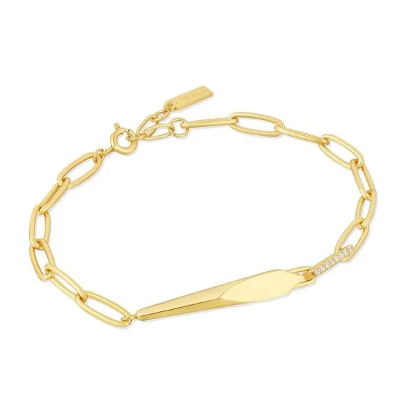 Sterling Silver Gold Plated Geometric Chunky Chain Bracelet Orin Jewelers Northville, MI