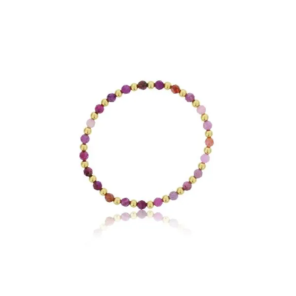 4mm Faceted Ruby & Gold Filled Bead Bracelet Orin Jewelers Northville, MI