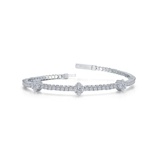 Sterling Silver Flexible CZ Tennis Bracelet With 3 Stations Orin Jewelers Northville, MI