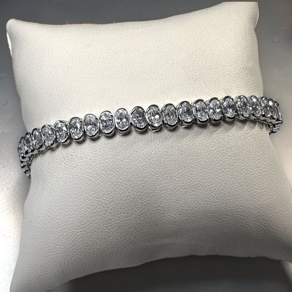 Estate Collection - Sterling Silver Oval CZ Tennis Bracelet Orin Jewelers Northville, MI